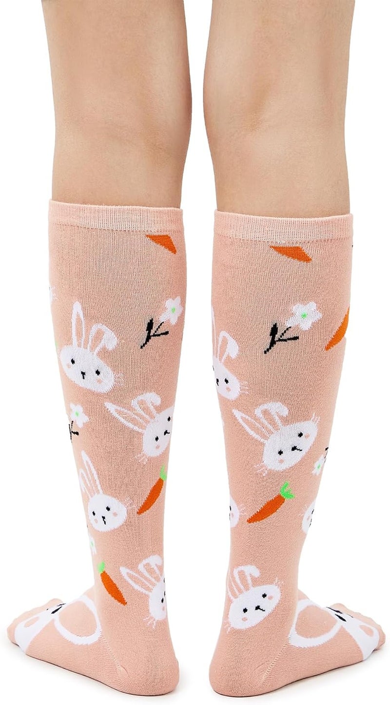 Zando Knee High Socks for Women Striped Athletic Long Tall Tube Socks Outdoor Sports Casual Thigh High Stockings - Image 3